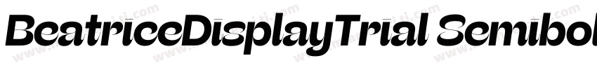 BeatriceDisplayTrial SemiboldItalic字体转换